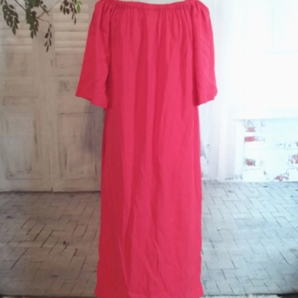 Etxart & Panno Pink Lounge Shift Midi Dress with Pockets Size S - Picture 3 of 4